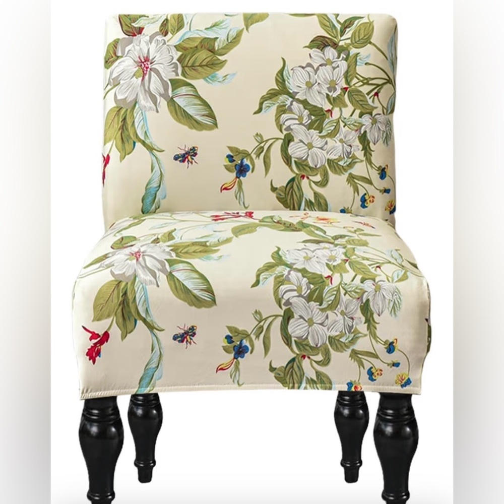 Floral  Slipper Chair Cover